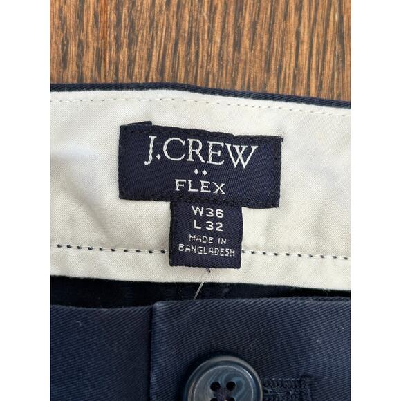 J.Crew Flex AN792 Men's Navy Blue Flat Front Skinny Fit Chino Pants Size 36X32 - Picture 4 of 7